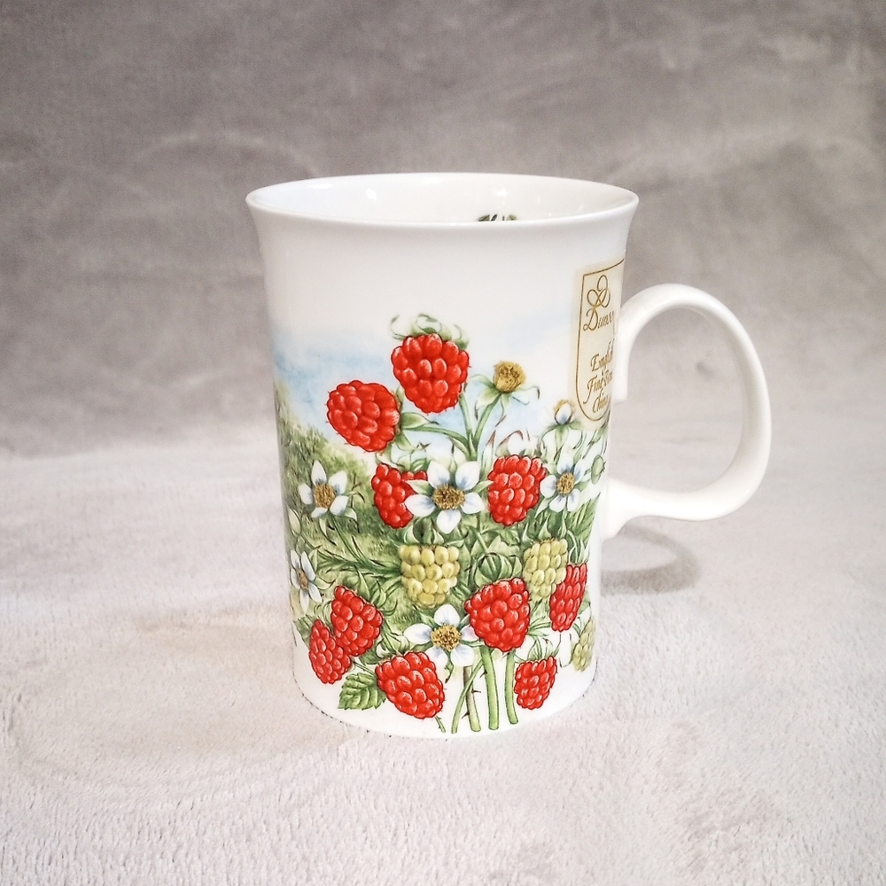 Hedgerow Fruits Raspberry Dunoon English Bone China Mug Cup
